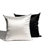 1PCS Silky Satin Pillowcase,Size 60x60cm,White silver Solid color,Gloss surface Sofa Bed Cushion Cover 6