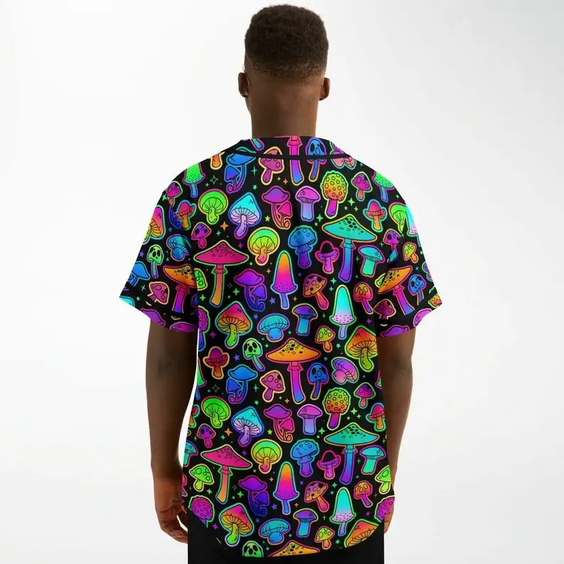 Psilo baseball Jersey (rave jersey, festival jersey, rave shirt, festival shirt, rave wear, button up)