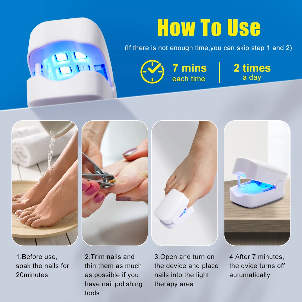 Nail Fungus Remover Nail Fungus Laser Treatment Device Repair Toenail Fingernail Fungus Treat Onychomycosis Laser Nails with Mushrooms Relaxation Laser Therapy Pen