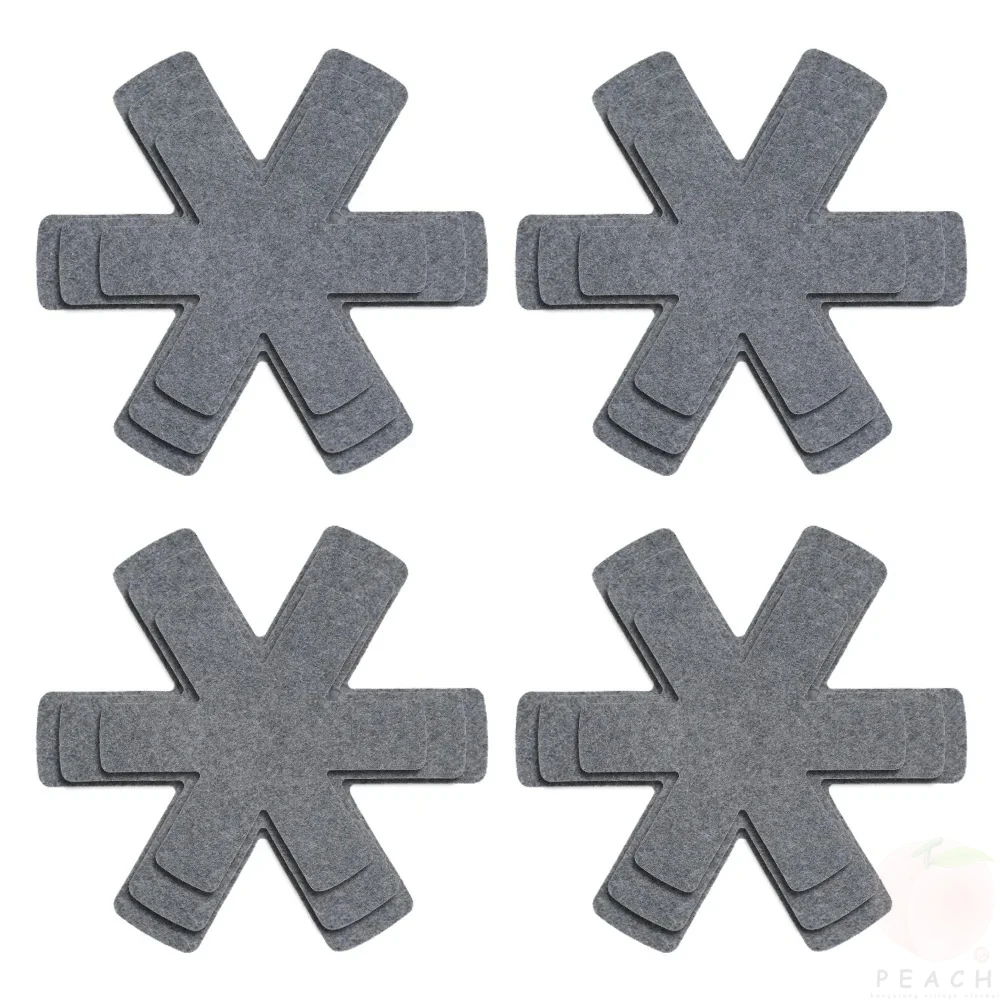 מגני סירים ומחבתות 12 יחידות מפרידי סירים פדים לא מבודדים 3 גדלים מפרידי מחבתות להגנה מפרידי פדים כלי בישול