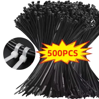 Wholesale Self-locking Plastic Nylon Cable Tie Black 5*200mm Cable Tie Fastening Ring 5*300mm Large Cable Tie Zip Wrap Strap Tie