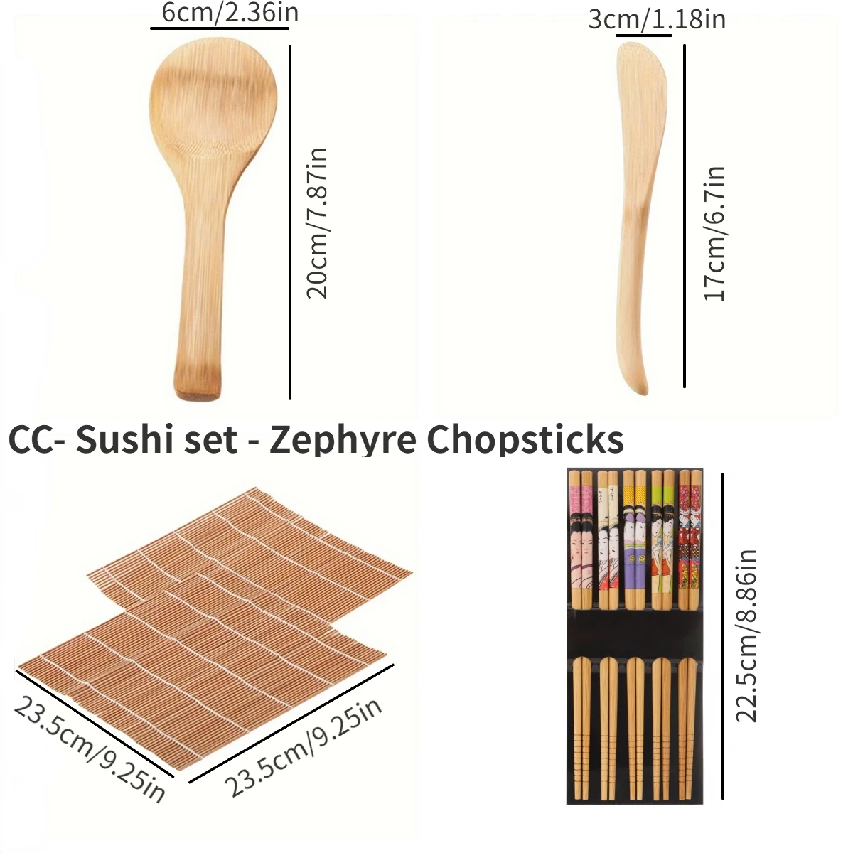 Complete Sushi Making Kit with Rolling Mats, Chopsticks & Mold – Ideal