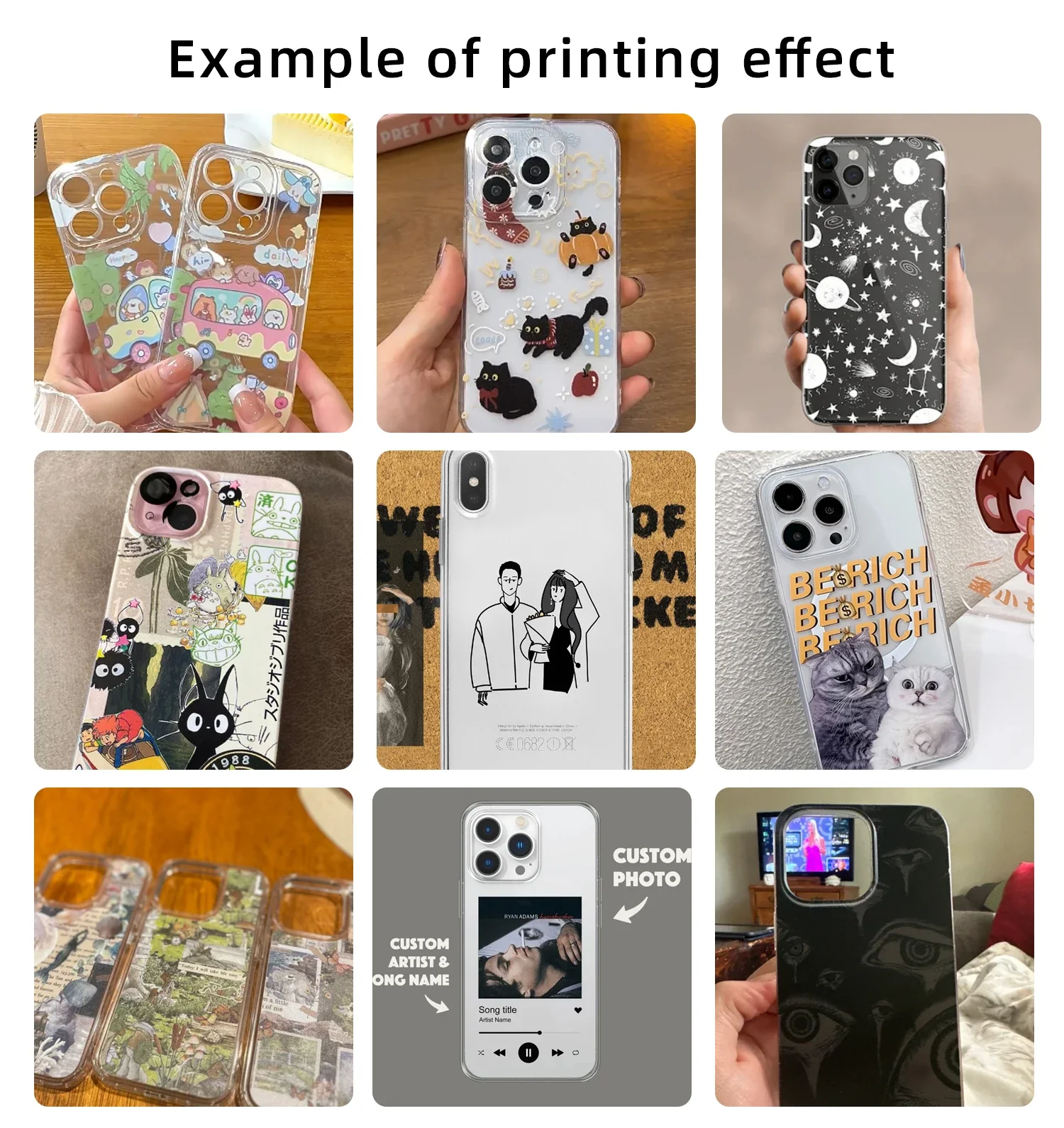 Personalized Transparent Soft Phone Case with Customizable Design and DIY Photo