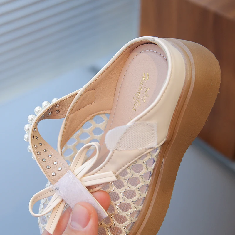 Girls Summer Mesh Sandals with Bowknot for Toddler Beach