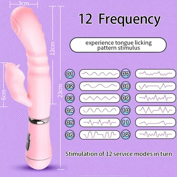 Sex Toys Vibrator for Women 12 Speeds Vibrating Tongue Licking Clitoris Stimulation Vagina Climax Female Masturbation Product 5
