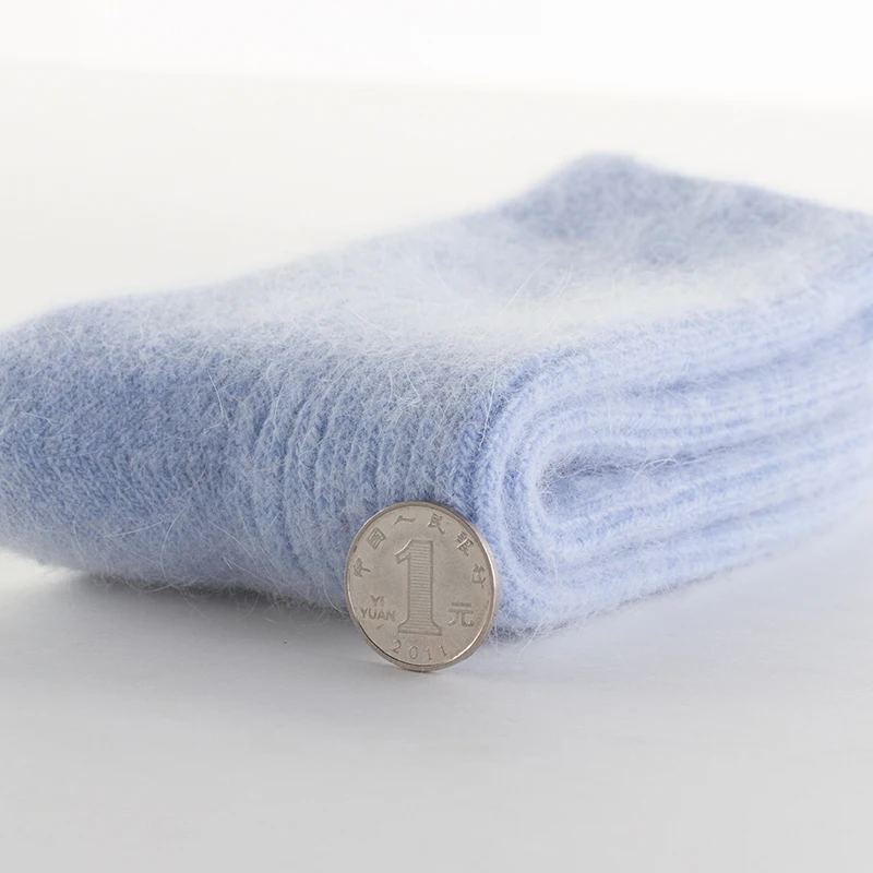Wool Socks Women Winter Warm 1 Pairs Solid Sheep Wool Against Cold Snow Thermal Soft