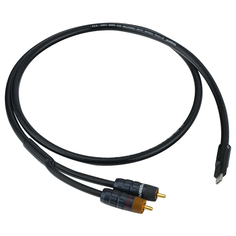 Ÿ C to 2 RCA Male HiFi  ̺,   ÷  ǹ ھ DAC ޴ PC  Ŀ