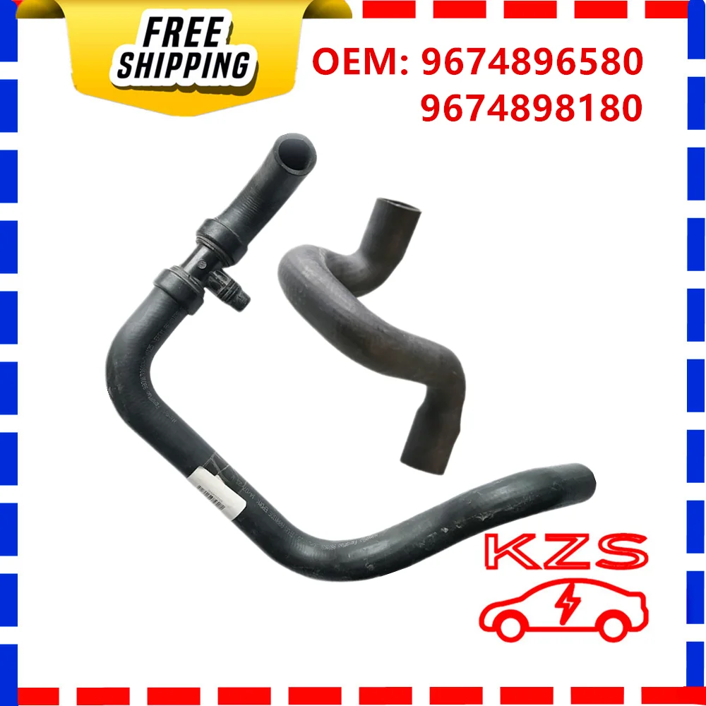 9674896580 9674898180 Radiator Water Inlet Hose Outlet Hose Suitable for Citroen C-Elysee Peugeot 301