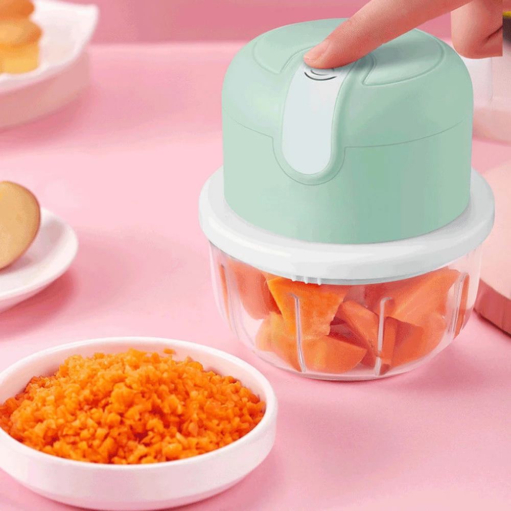 Mini Electric Blender Vegetable Chopper Garlic Masher Crusher Usb