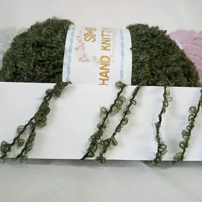 50g 울 루프드 얀, 손뜨개 DIY 인형 가방 스웨터용 고급 루프드 팬시 얀 볼, 140m 부드럽고 편안한 특성 있는 얀