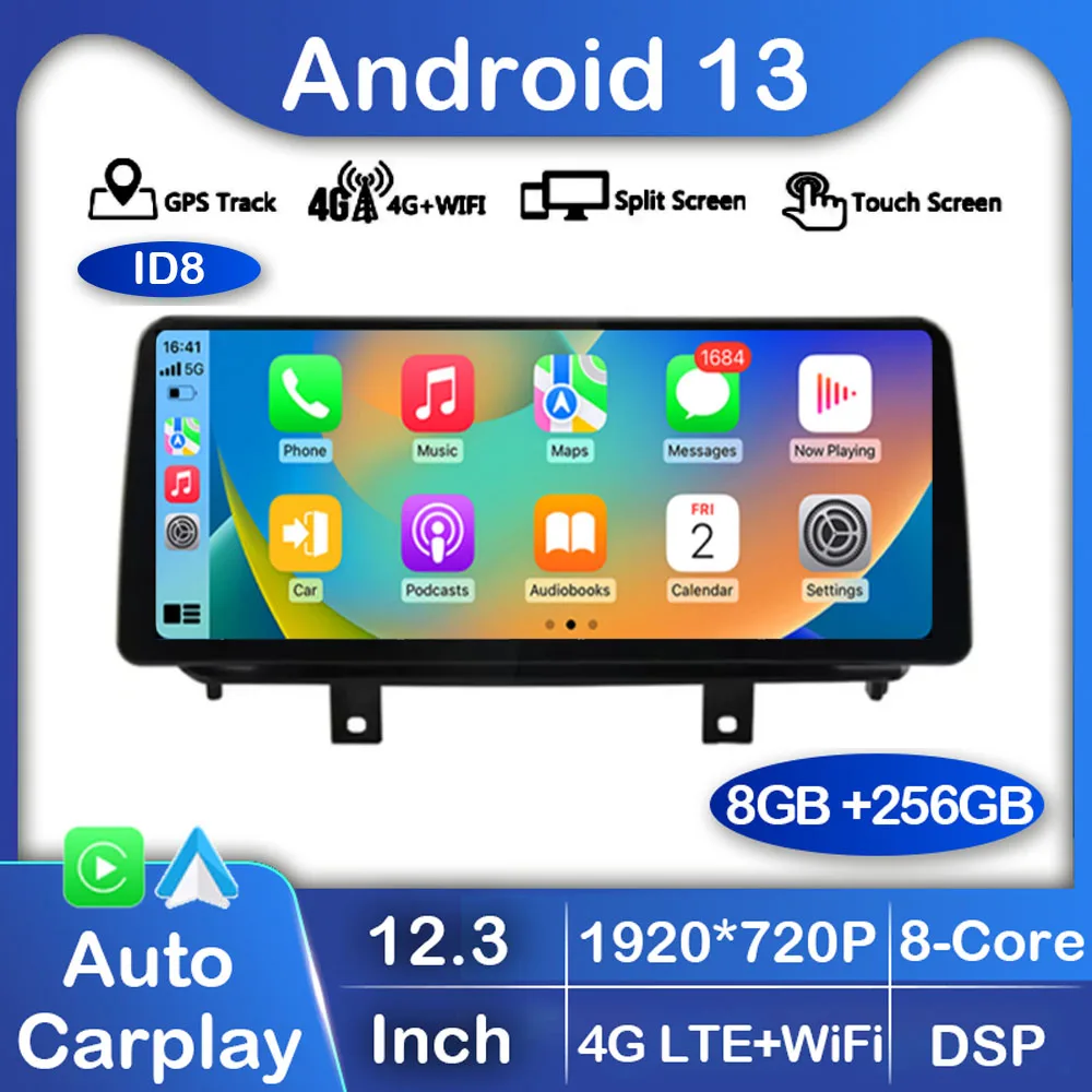 

12.3" Android 13 Car Radio For BMW X5 F15 X6 F16 2014-2017 NBT EVO GPS Stereo Multimedia Player Wireless Carplay Auto Stereo DSP