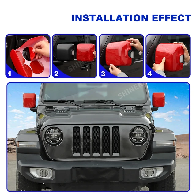 AP ドアミラーカバー イエロー ABS製 AP-DM305-YE 入数：1セット(左右) ジープ グラディエーター JT 純正ウインカー付ミラー車用 2021年11月〜 AP ドアミラーカバー イエロー ABS製 AP-DM305-YE 入数：1セット(左右