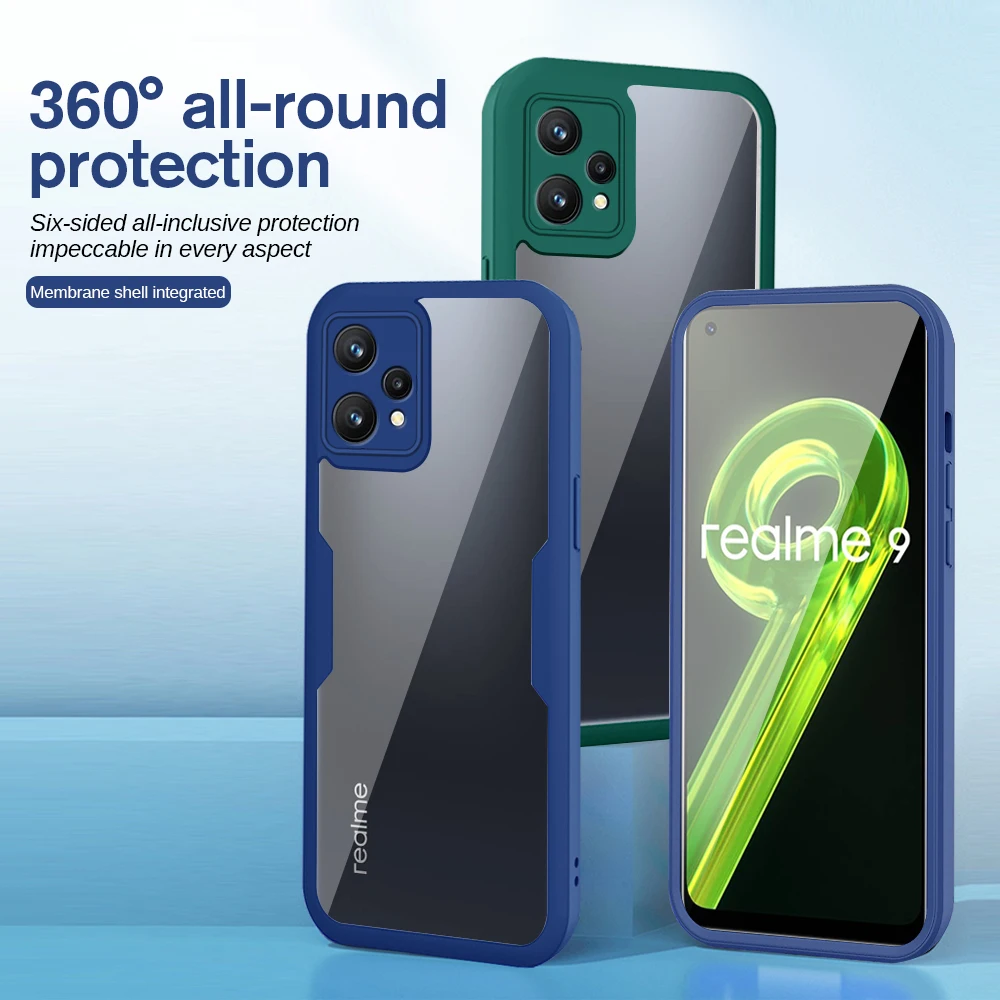 Case for Oppo Realme 9 Cover All Inclusive Shell divpusējas plēves Realme 9 4G 9 Pro Plus 5G aizsargvāciņš_voghion.com