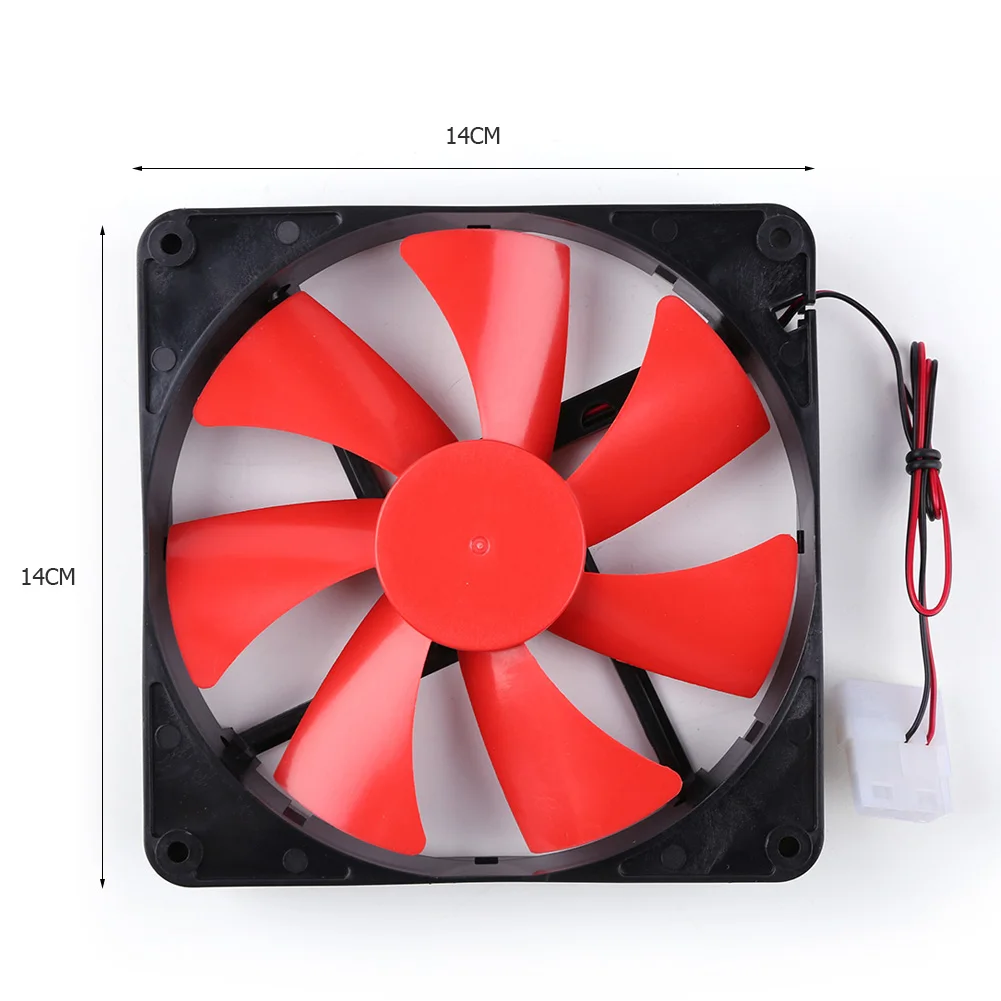 사일런트 PC 케이스 냉각 선풍기, CPU 쿨러 선풍기, DC 12V 방열판 라디에이터, 140mm, 4 핀