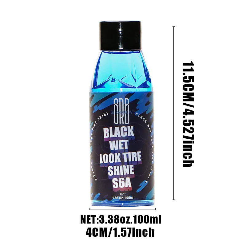 Black Wet Look Tire Shine Dressing,for a Whole New Level of Shine and Depth of BlackSafe for CarsTrucksMotorcyclesRVs & More
