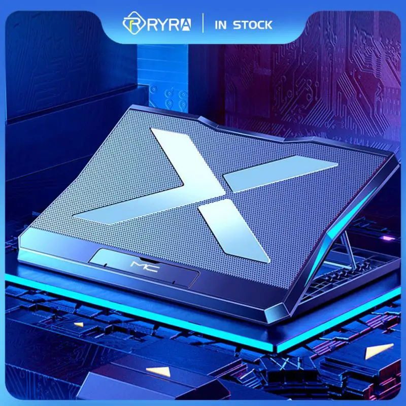 

RYRA Gaming Notebook Cooling Bracket ICE Notebook Cooler Laptop Stand Cooling Base Radiator Stand Mute 6 Fans Laptop Cooling Pad