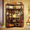 7-Shelf Corner Bookshelf, Large Modern Corner Bookcase, Tall L-Shaped Corner Shelf Stand Display Rack with Storage 3