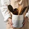 Ceramic Kitchen Utensils Holder for Countertop Ceramic Flatware Storage Organizer Kitchenware Tool Forks Spoons Storage Jar 4