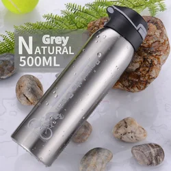 Insulated Stainless Steel Sports Thermos - Lightweight Outdoor Travel Bottle (Silver)