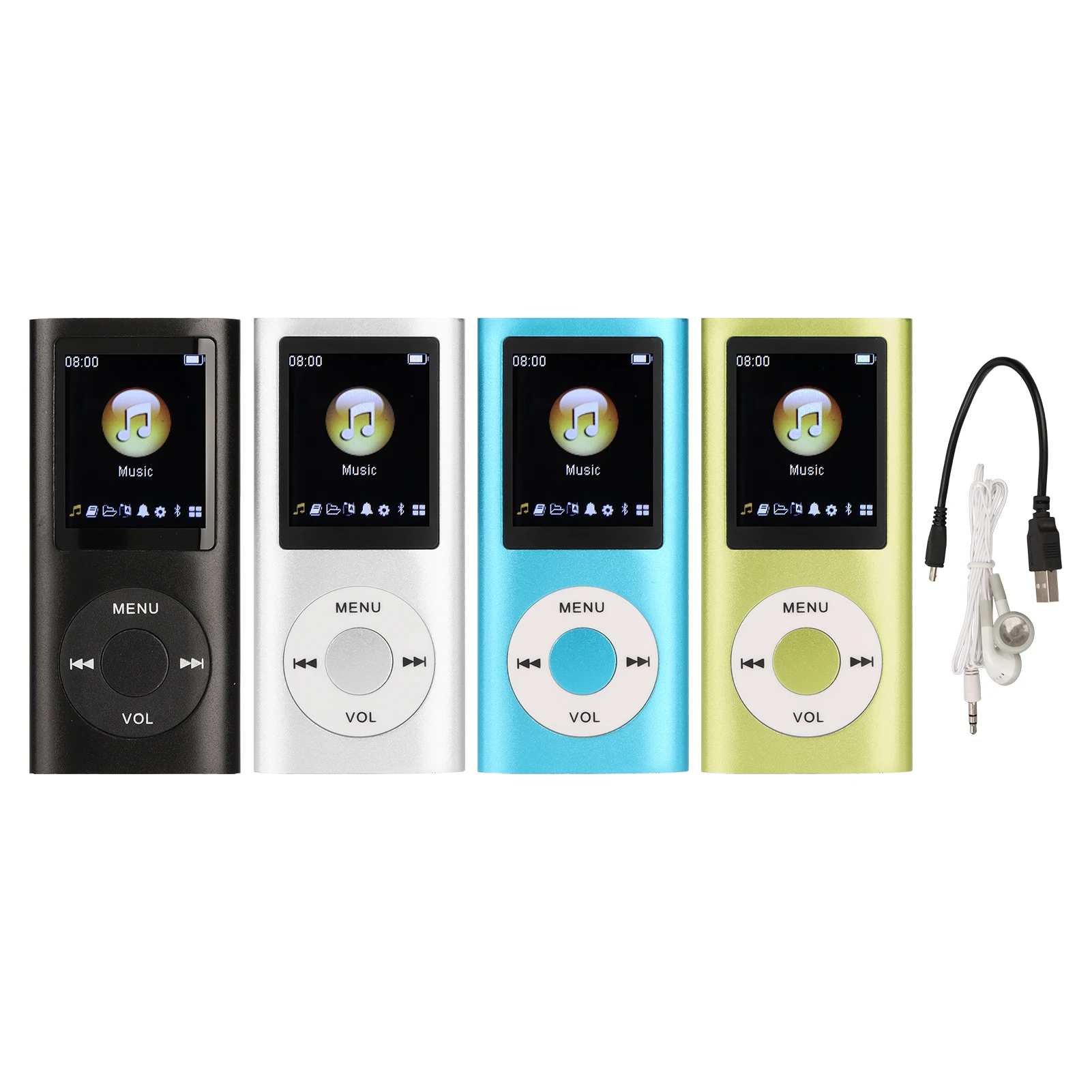 Sleek & Stylish Portable MP3 Player with Lossless Sound and 1.8-Inch LCD Screen