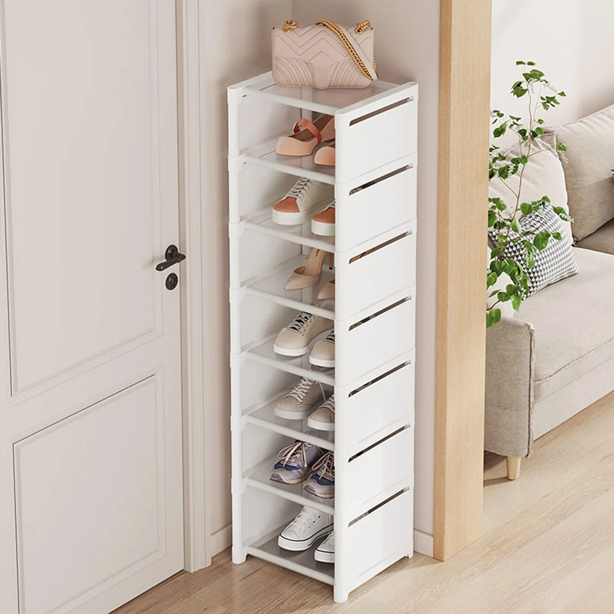 

Multiple Layers Shoe Organizer Shoe Rack Organizer Space Saving Rack For Wall Corner Stackable Shelf Adjustable Saving Cabinet