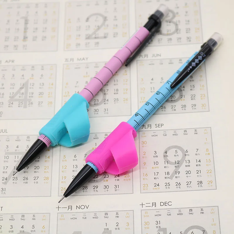 Silicone Female Finger Pen Holder Student Writing Correction Soft Gel Writing Posture Correction Device Teaching Aid 1pc