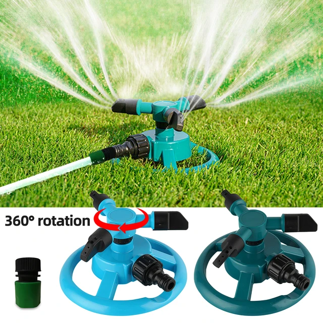 Sistema de aspersores de agua para césped de jardín, boquilla giratoria  automática de 360 grados, acoplamiento rápido, suministros de riego -  AliExpress