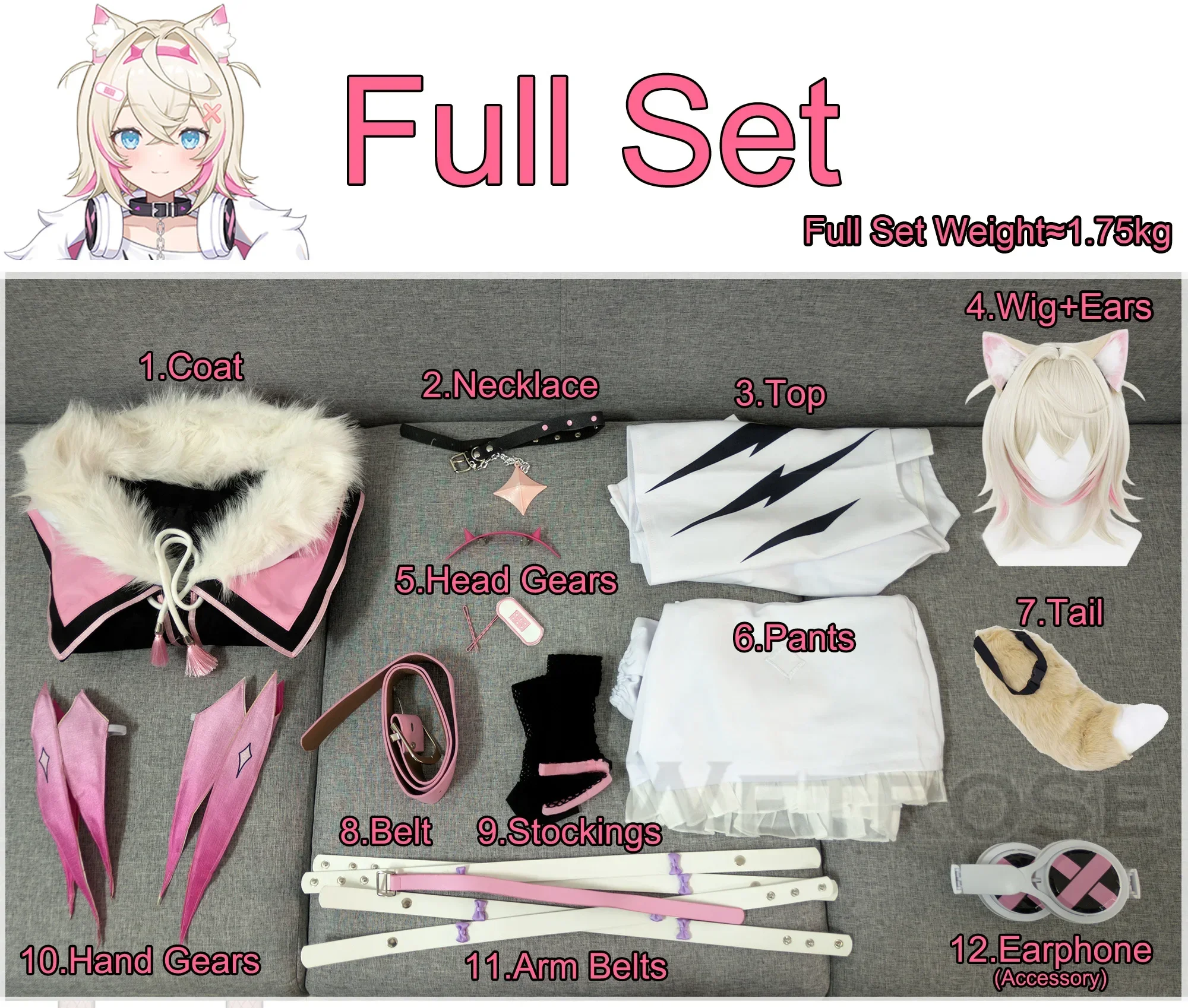 ホロライブ フワワ アビスガード コスプレ 衣装 ウィッグ 靴 尻尾 フルセット ホロライブ フワワ アビスガード コスプレ 衣装 ウィッグ 靴 尻尾 フル