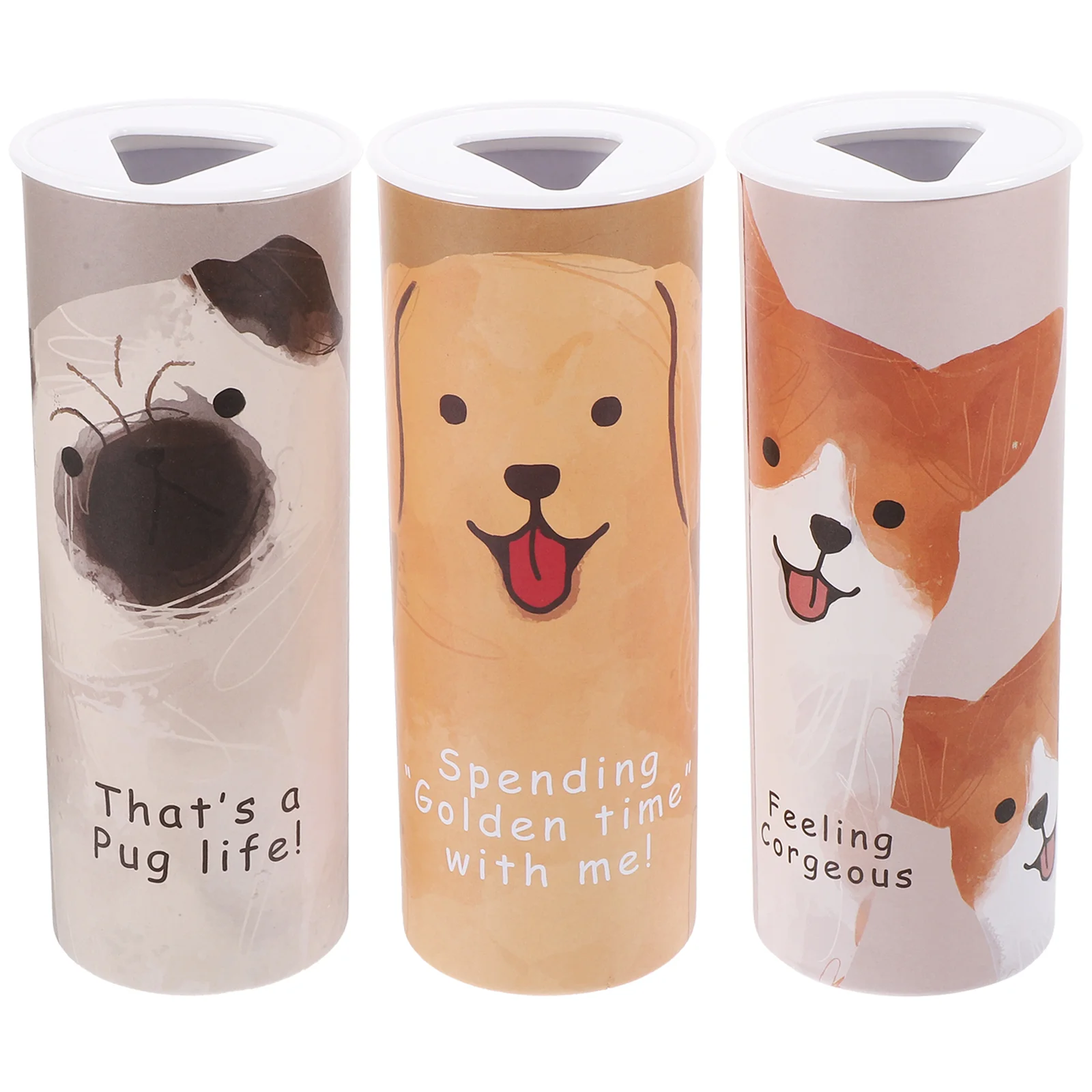 3 Pcs Round Tissue Holders for Dispenser Printed Tissues Cylinder Car Pack Cute Tube