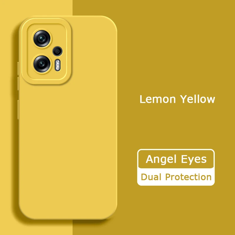 Angel Eyes Liquid Silicone Shockproof Phone Case with 360° Camera Protection - Soft Back Cover