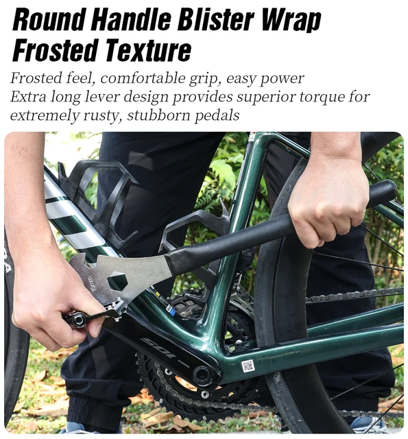 Chiave Per Pedali Bici 15mm GEWAGE - Manico Lungo 29cm Per Rimozione Facile - Foto 7