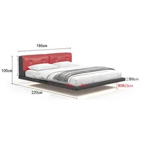 Lit rembourré pour enfants, minimaliste, Unique, têtes de lit, moderne, Double, ensemble de chambre à coucher 5