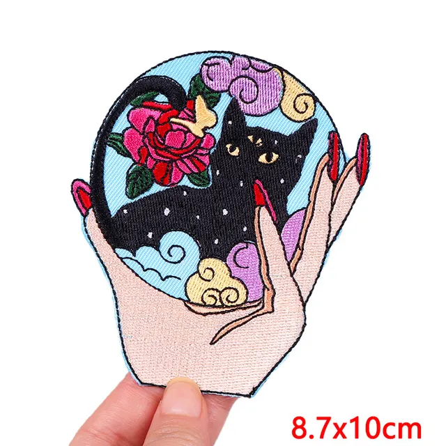 Cartoon Flower Patch Iron On Patches For Clothing Thermoadhesive Patches On  Clothes DIY Round Embroidery Patch Sewing Applique - AliExpress