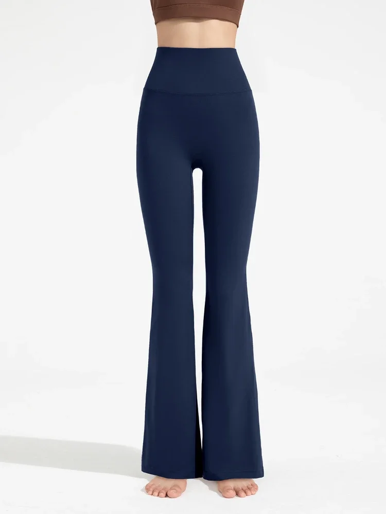 2024 New Trousers Women Clothing Flare Pants High Waisted Buttocks Lifted Sports Flared Fitness Solid Wide Leg Pants Clothes