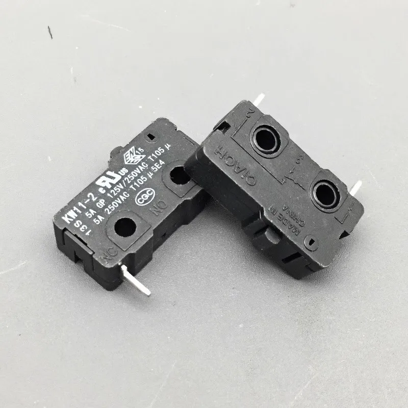 5PCS Microswitch KW11-2 two-pin normally closed tip pin 5A travel limit detection reset button