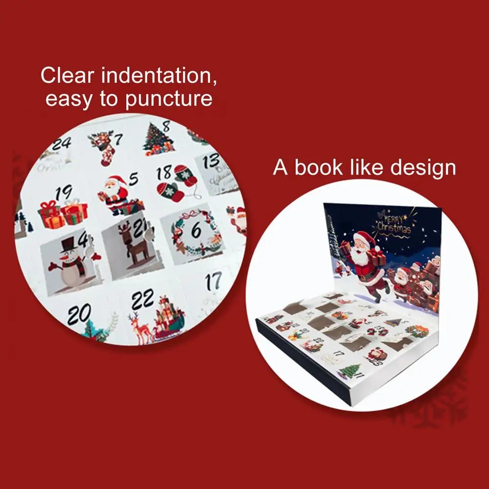 Description Picture 6 of itemDIY Fillable Christmas Advent Calendar Boxes 24 Days Empty Countdown Advent Gift Boxes Festival Calendar Box