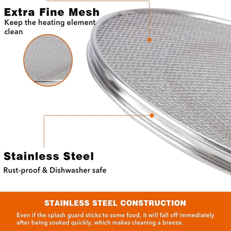 Splatter Shield Stainless Steel Splatter Shield For Ninja Foodi FG551 Accessories For Ninja Foodi Smart XL 6-In-1 Indoor Grill