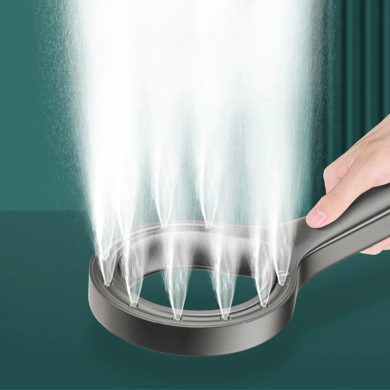 Single Mode Spray Shower Head Spa High Pressure Big Panel Booster Shower Head Bathroom Faucet Accessory Set Hose Bracket 2024 5