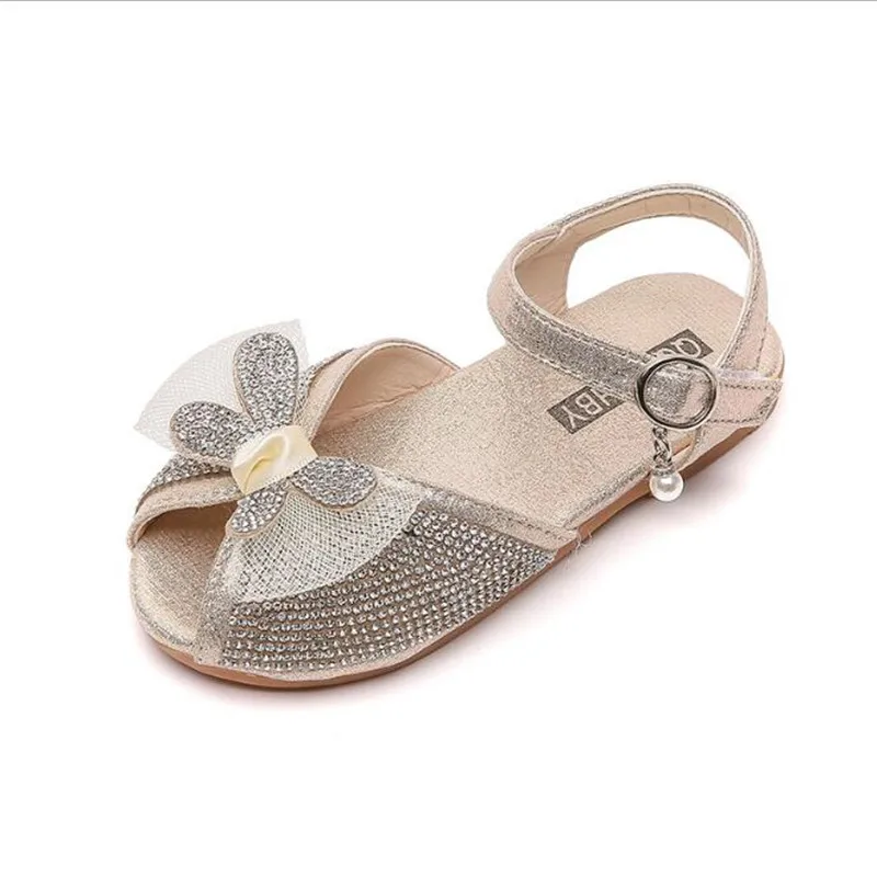 

Сандалии Детские с бантом, мягкая нескользящая подошва, для принцессы, летние, 2023