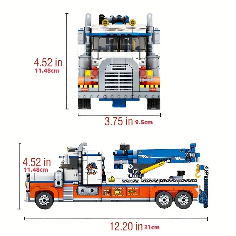 781PCS Technische MOC Stadt Verkehrs Rettungs Fahrzeug Bausteine Idee Anhänger Lkw Modell Brciks Montage Puzzle Spielzeug Kind Geschenke – Detail 4