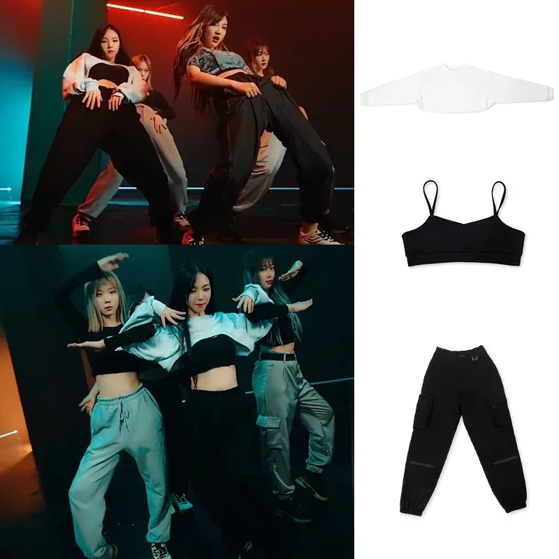 

Jazz Dance Clothes Women Group Stage Performance Costumes Kpop Hip Hop Suit Street Dance Clothing