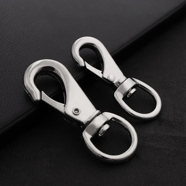 9PC Round Steel Swivel Eye Bolt Snap Hook Key Chain Pet Leash