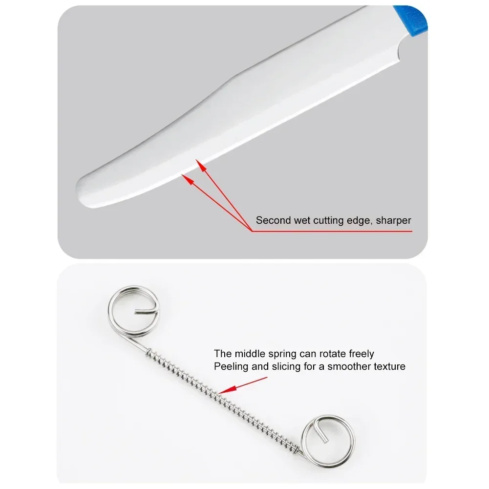 Stainless Steel Fruit Knife Peeler with Rustproof Handle