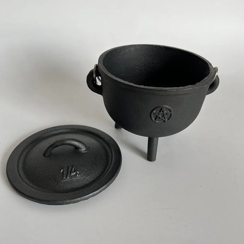 16CM Black Cast Iron Dutch Oven Soup Pot Small Cauldron With Lid Saucepan  Casserole Kitchen Accessories Cooking Tools - AliExpress