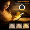 LED dimmable wireless desk lamp, USB rechargeable reading light, LED night light, laptop light, foldable book clip light 4