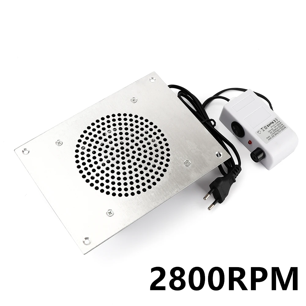 2800RPM Nail Dust Collector Desktop Built in Machine Suction Vacuum Fan Cleaner 3 Collecting Bag Nail Art Vacuum Cleaner Fan