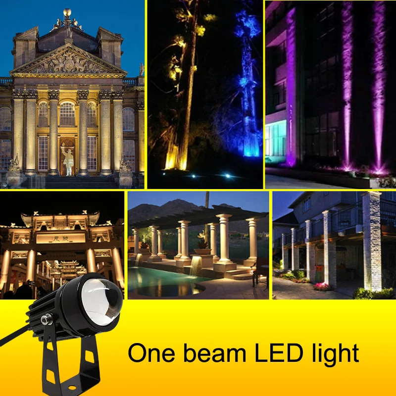 5W 9W Wall LED Spotlight Outdoor One Beam Lights 110V 220V Red Green Blue Home Lamp IP66 Waterproof Landscape Gardon Lighting 6