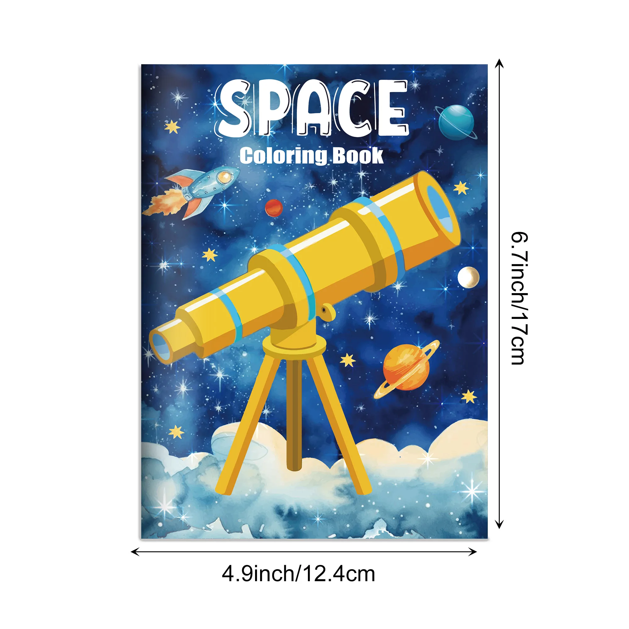 12 Stück Mini-Malbücher mit Weltraum-Thema Graffiti Astronaut Rakete Malbuch Geburtstagsparty Geschenke Zeichenbuch – Detail 13