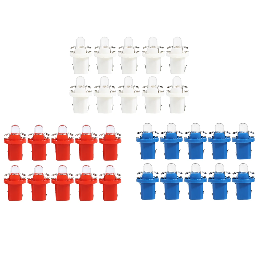 10x T5 B8.5D LED Car Dashboard Light Bulbs Instrument Cluster Panel Light Bulbs