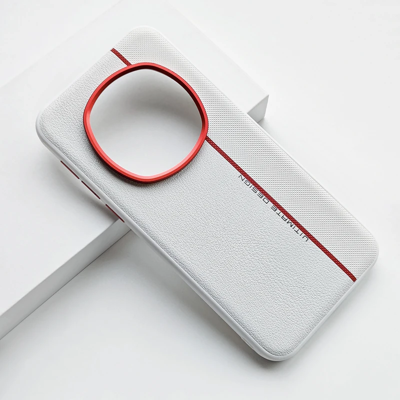 Minimalist Splicing PU Leather + Hard PC Anti-Fall Non-Slip Phone Case